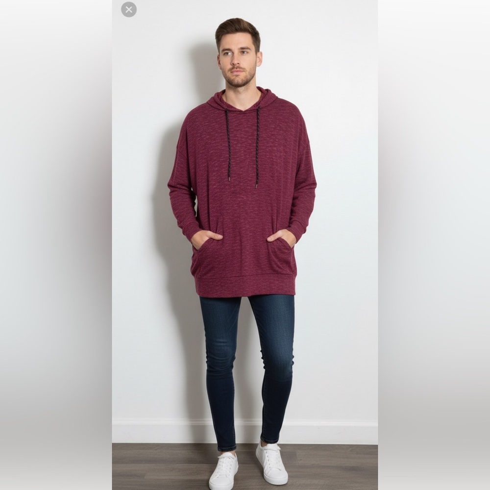 Women's Maroon Hooded Top